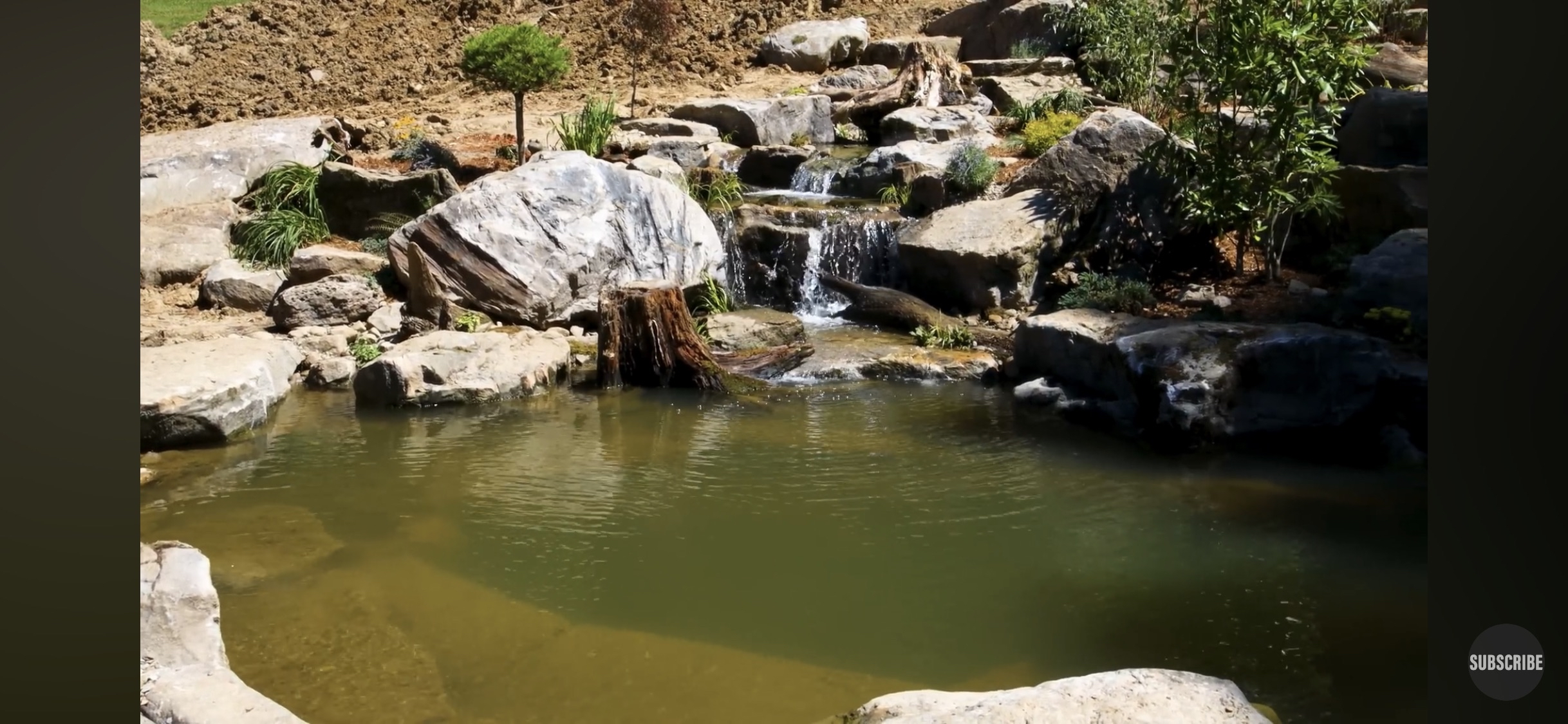 Natural waterfall swimming pool